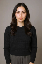 Women's Textured Knit Sweater | Full Sleeve Winter Pullover | Soft Warm Casual Knitwear Top - Image 3