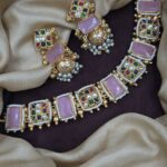 Kundan Choker Necklace Set for Women with Stones & Earrings | Traditional Wedding Jewellery Set