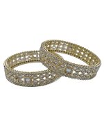 Gold Plated Kundan Designer Bangles Set Chuda for Women & Girls - Image 3