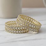 Gold Plated Kundan Designer Bangles Set Chuda for Women & Girls
