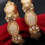 Antique Jewellery Meenakari Rajwadi Polish Party Wear 2 Bangles Set