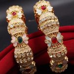 Antique Jewellery Beautiful Designer Rajwadi Polish Party Wear 2 Bangles Set