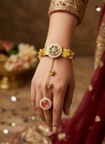 Traditional Kundan Hathphool Bracelet Ring Set | Indian Bridal Hand Jewelry | Bulk Supply for Resellers
