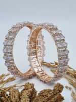 Designer Fancy Style Party wear CZ Design Jewellery Bangle Set of 2