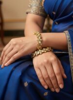 Wholesale Gold Plated Ethnic Kundan Antique Bangles Set Of 2 Bulk Supplier - Image 2