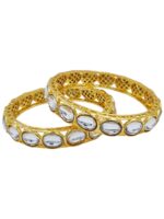 Wholesale Gold Plated Oval Kundan Wedding Bangles Bulk Supplier - Image 2