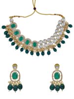 Wholesale Kundan Necklace Set Green Beads Export Quality Supplier - Image 3