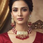 Wholesale Kundan Ruby Beaded Necklace Set Bulk | Gold Plated Imitation Jewellery Manufacturer Supplier