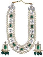 Wholesale Royal Pearl Kundan Necklace Set Bulk | Gold Plated Imitation Jewellery Supplier Export Quality - Image 5