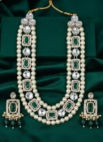 Wholesale Royal Pearl Kundan Necklace Set Bulk | Gold Plated Imitation Jewellery Supplier Export Quality - Image 7