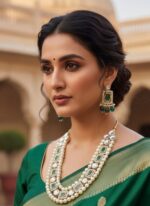 Wholesale Royal Pearl Kundan Necklace Set Bulk | Gold Plated Imitation Jewellery Supplier Export Quality - Image 6