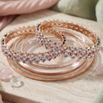 Wholesale Fashion Jewellery Rose Gold Stone Bangles | Bulk Supplier