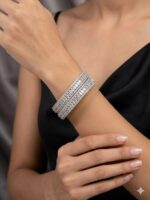 Wholesale Elegant CZ Silver Plated Fashion Bangle Kada Set | Export Quality