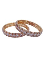 Wholesale Elegant CZ Silver Plated Fashion Bangle Kada Set | Export Quality - Image 3