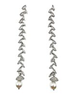 Wholesale Fashion Jewellery | Bulk Export Quality CZ AMERICAN DIAMOND SILVER PLATED  Earrings - Image 2