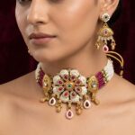 Wholesale Fashion Heritage Rajwadi Kundan Gold Plated Choker Set | Bulk Export Quality Imitation Jewellery