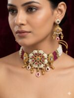 Wholesale Fashion Heritage Rajwadi Kundan Gold Plated Choker Set | Bulk Export Quality Imitation Jewellery