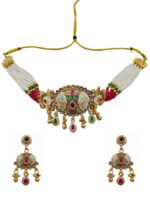 Wholesale Fashion Heritage Rajwadi Kundan Gold Plated Choker Set | Bulk Export Quality Imitation Jewellery - Image 3