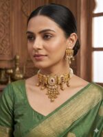 Wholesale Fashion Heritage Rajwadi Kundan Gold Plated Choker Set | Bulk Export Quality Imitation Jewellery