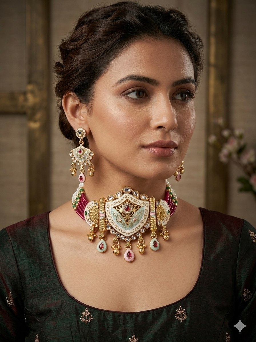 KS01416_0230250MLT_WEBSITE_A Wholesale Rajwadi Matte Gold Plated Kundan Jaipur Jewellery | Bulk Fashion Jewelry Manufacturer - Image 1