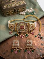 Wholesale Rajwadi Matte Gold Plated Kundan Jaipur Jewellery | Bulk Fashion Jewelry Manufacturer - Image 2