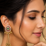 Kundan Polki Jhumka Earrings with Pearl Border & Ghungroo Drops – Gold Plated Ethnic Bridal Jewellery | Wholesale & Bulk Supplier (Copy)