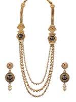 Wholesale Heritage Temple Jewellery Set – Kemp Stone Haram | B2B - Image 3
