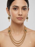 Wholesale Heritage Temple Jewellery Set – Kemp Stone Haram | B2B