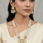 Peacock Meenakari Kundan Pearl Long Rani Haar Necklace Set with Earrings – Gold Plated Bridal Jewellery Set for Women, Wholesale