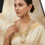 Gold Plated Kundan Pearl Necklace Set | Meenakari Bridal Jewelry Wholesale